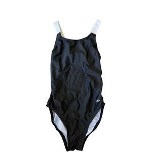 Champion Women’s One Piece Swimsuit Black White Size XS